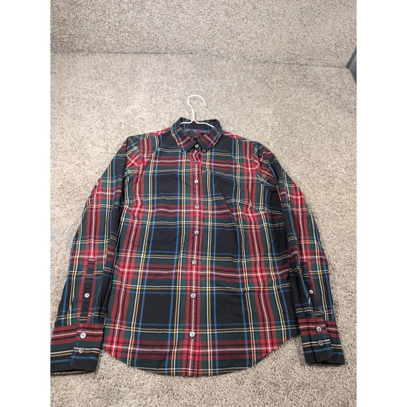J. Crew Factory Tops - J.Crew Perfect Shirt Womens 6 Red‎ Green Navy Plaid Long Sleeve Button Down